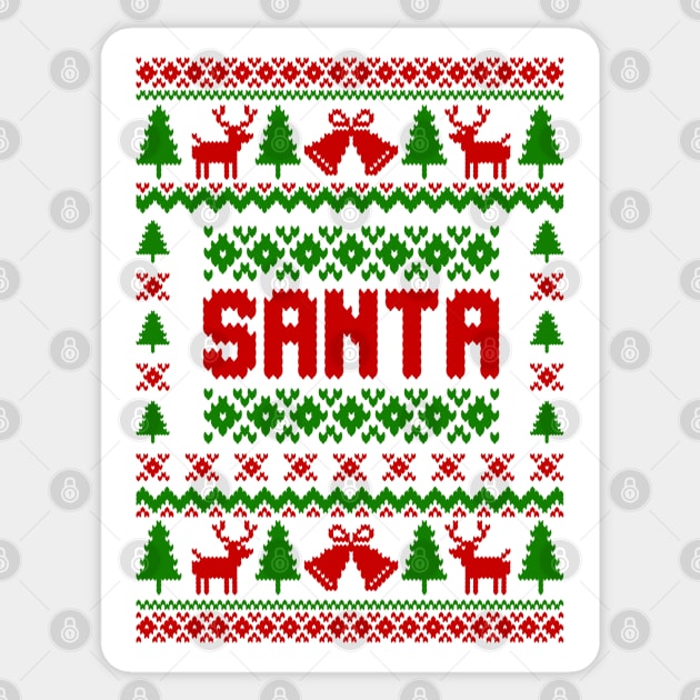 Santa Claus Ugly Sweater Sticker by Hobbybox